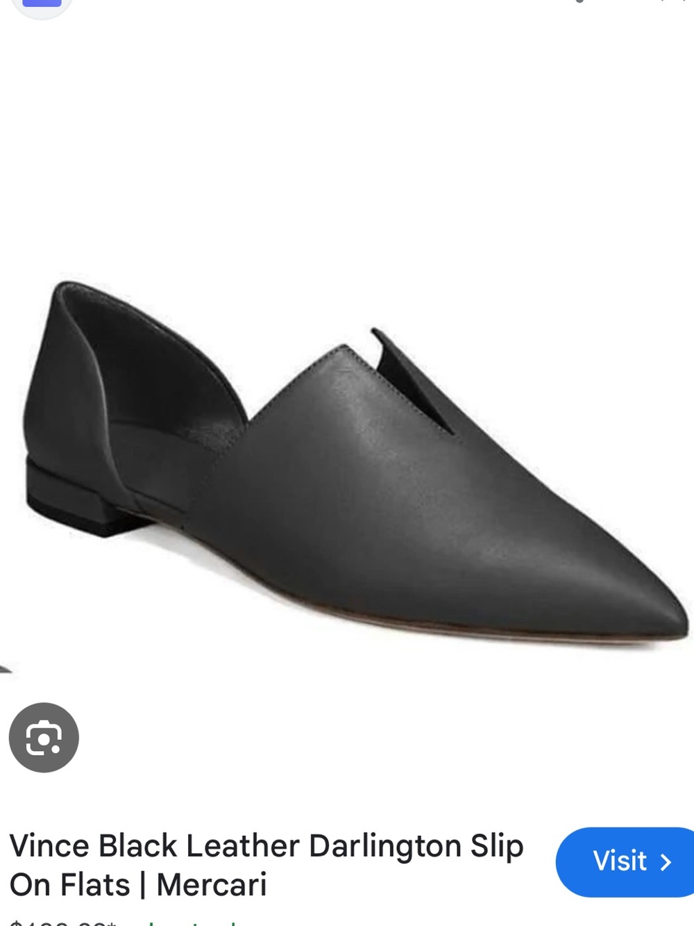 Vince Darlington Flats Black Leather - Picture 2 of 7